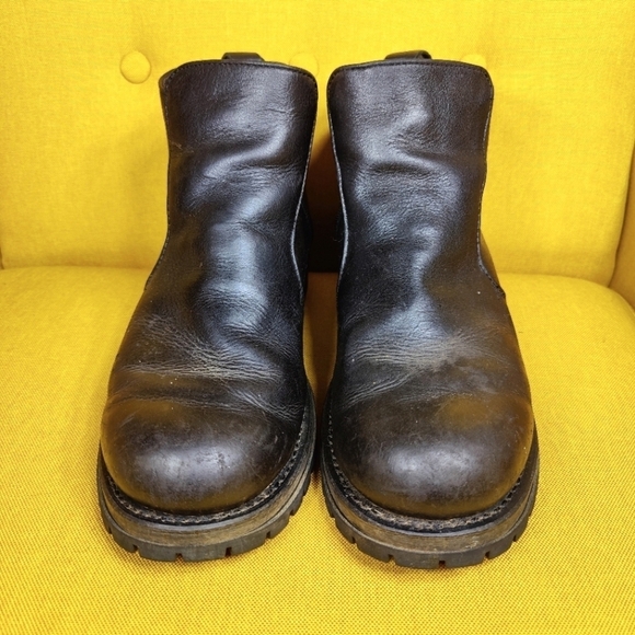Skechers Steel Toe Oil Resistant Work Boots Black Leather Men\'s Shoes Size 10.5 main image 7